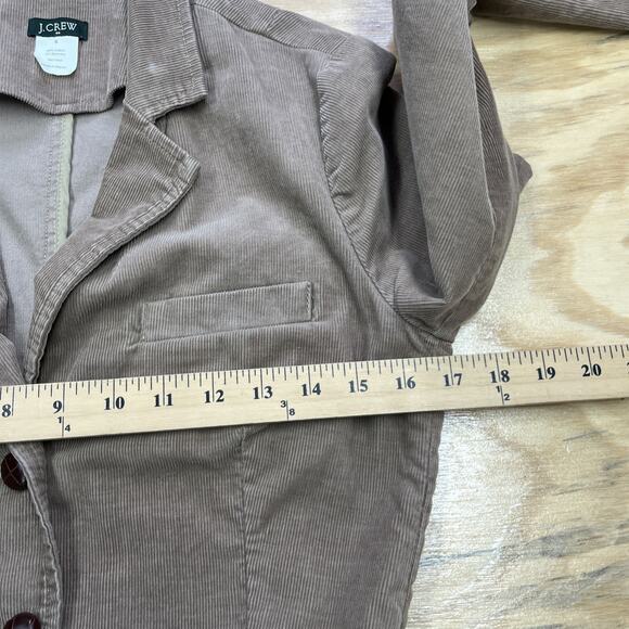 J Crew Corduroy Y2K Blazer Jacket Women's Small Beige Tan Preppy Stretch Boho - Picture 13 of 16